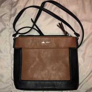NINE WEST Brown & Tan Crossbody bag